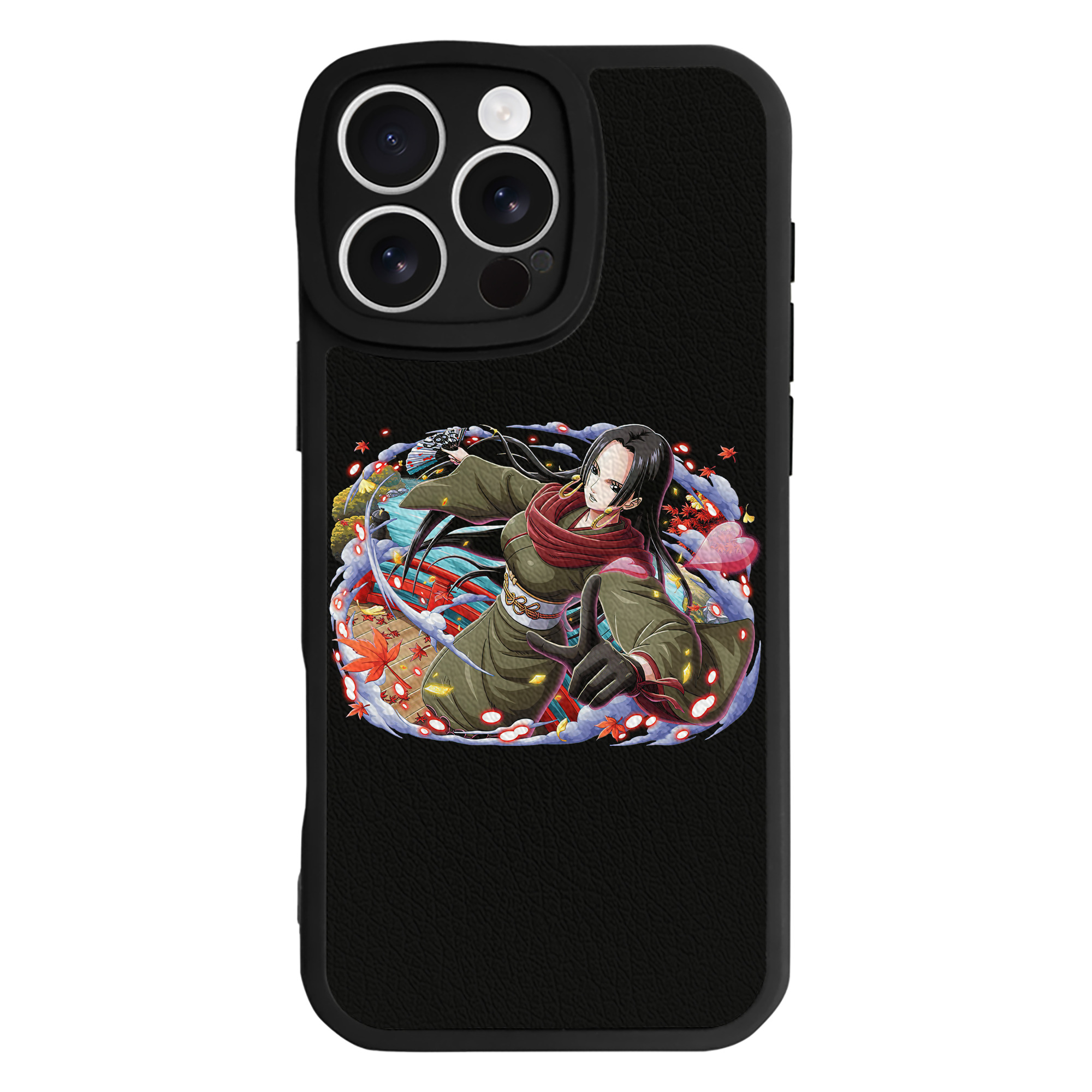 （画像用） ワンピース ボア・ハンコック ONE PIECE Boa·Hancock 【iPhone 16シリーズ対応】シリコンスマホケース（レザー調） 材質：シリコン